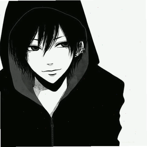 Anime boy đen trắng đẹp- nam đội mũ, tạo vẻ ngoài phong trần