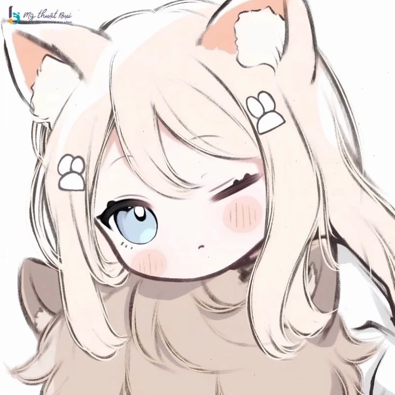 Anime chibi dễ thương với bầu trời sao