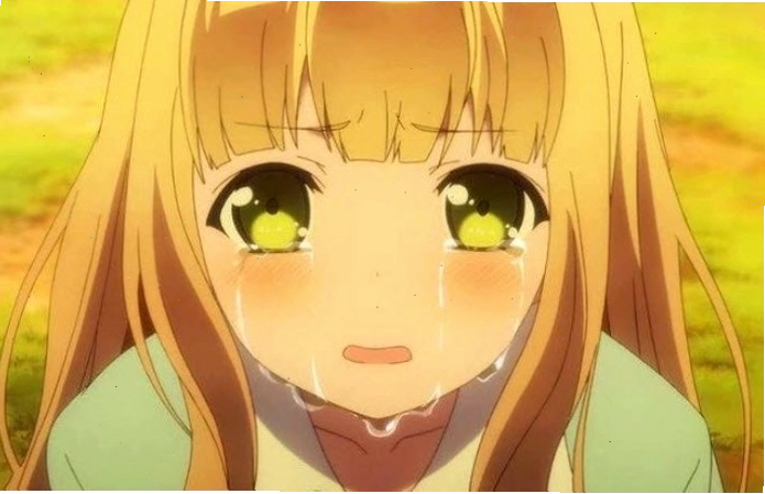 Anime girl khóc nức nở, đau đớn tột cùng