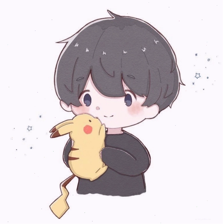 Anime nam cute với mái tóc trắng và biểu cảm trầm tư