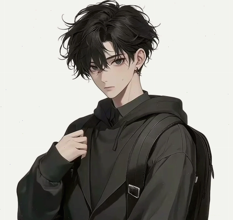Anime nam với ánh mắt buồn và vẻ ngoài lạnh lùng