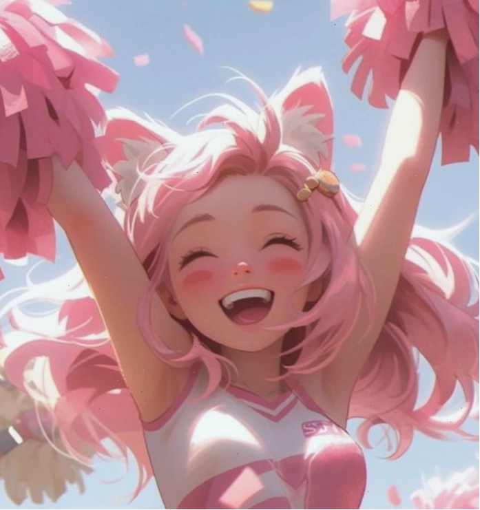Anime nữ tóc hồng ngọt ngào với những biểu cảm tinh tế