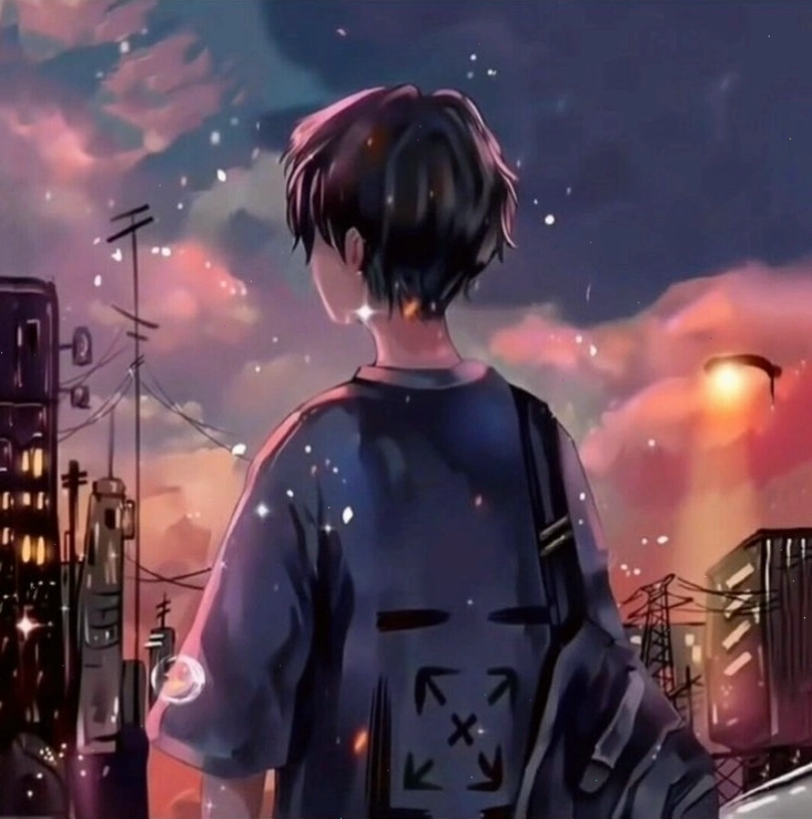 Avatar anime nam điển trai với ánh mắt sắc sảo và mái tóc bạch kim