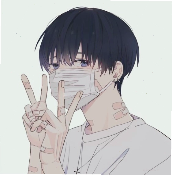 Avatar đôi anime ngầu cho nam, với phong thái bất cần và lạnh lùng