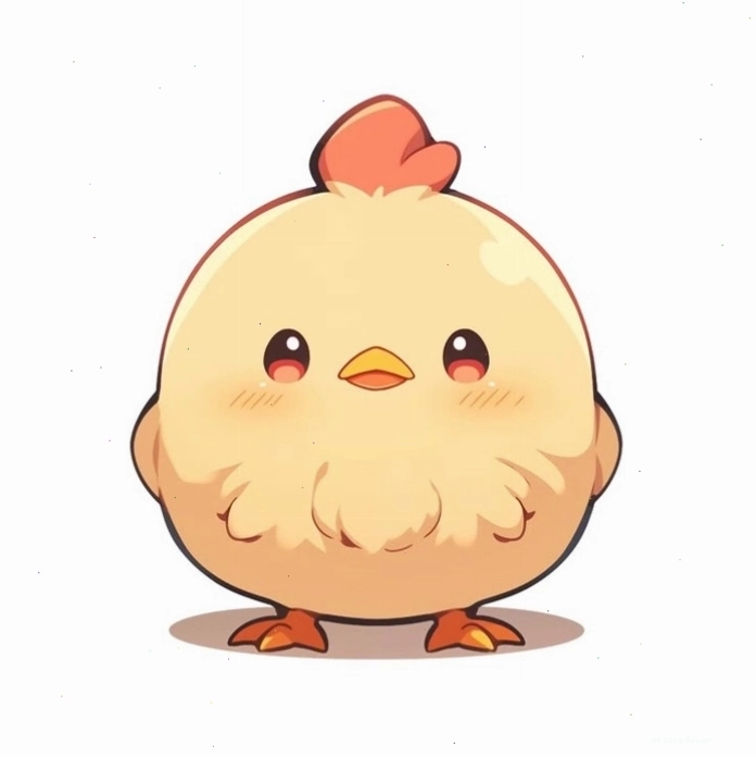 Avatar gà con chibi phong cách hoạt hình sinh động