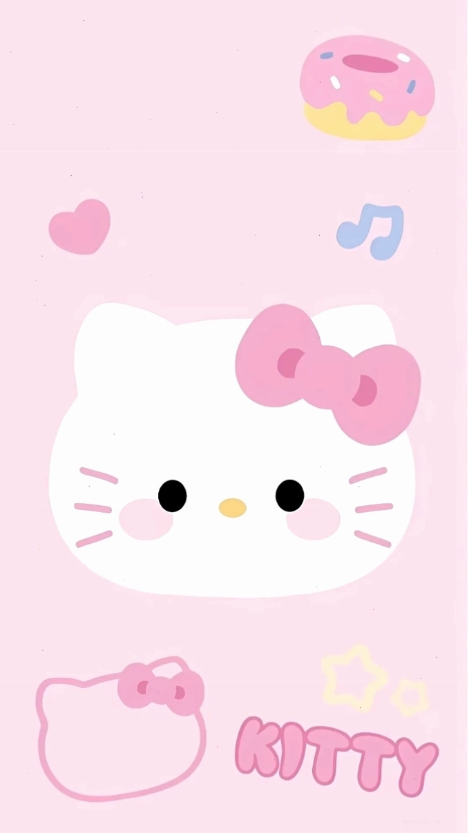 Avatar Hello Kitty màu hồng dễ thương với phong cách pastel