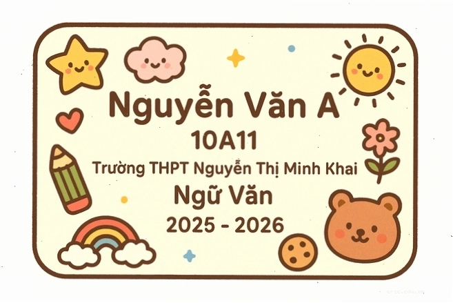 Avatar lớp theo phong cách hoạt hình độc đáo