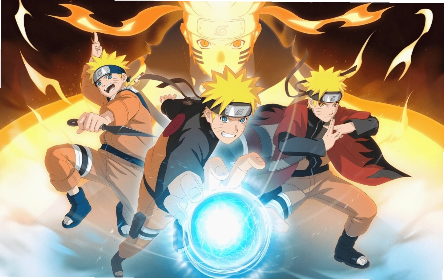 Avatar Naruto trong trạng thái Cửu Vĩ với chakra bùng nổ