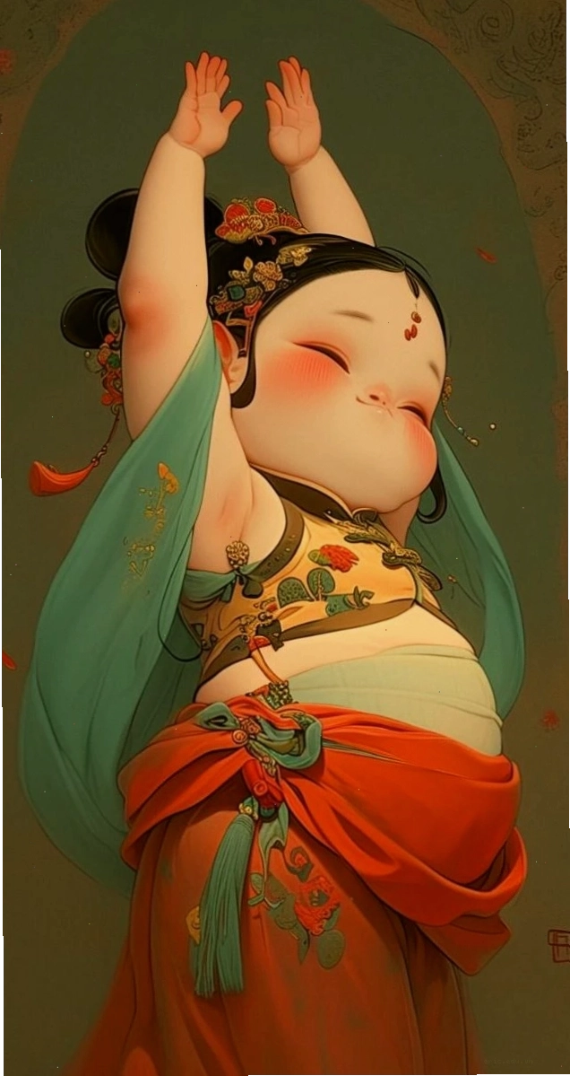Avatar tết anime bé gái mũm mĩm