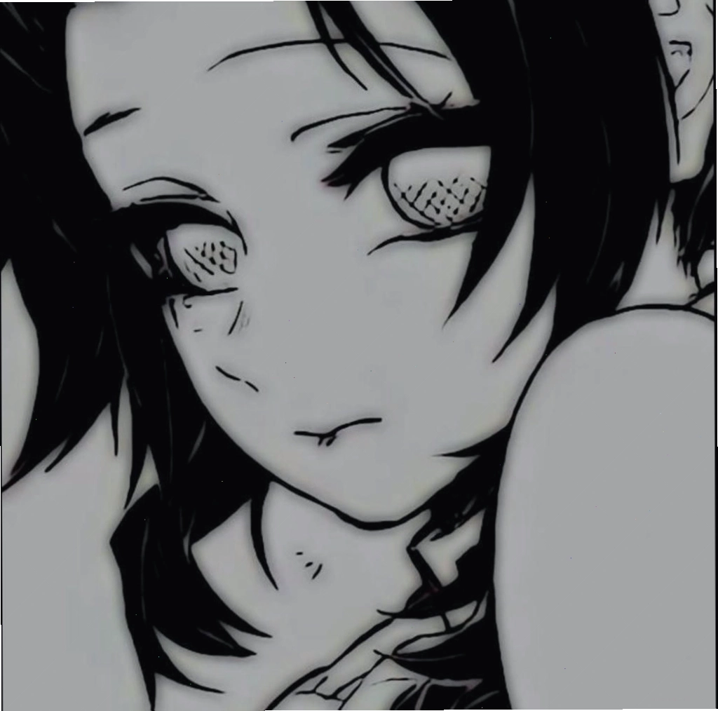 Avatar trắng đen anime đẹp mắt với nét vẽ tinh tế