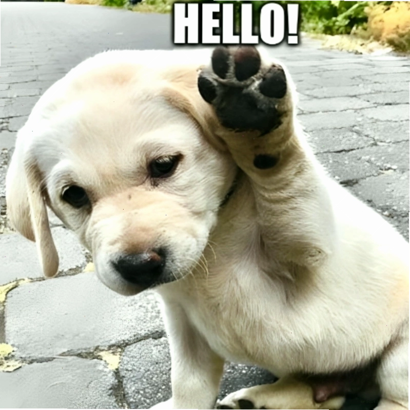 Biểu tượng meme hello hài