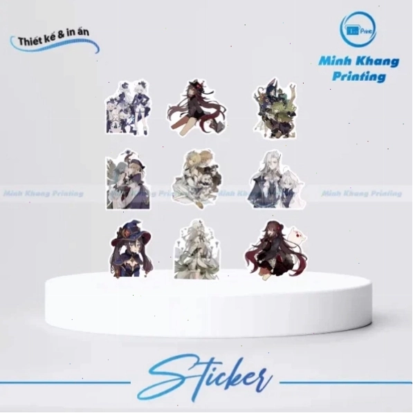 Bộ sưu tập sticker anime đa dạng nhân vật và phong cách
