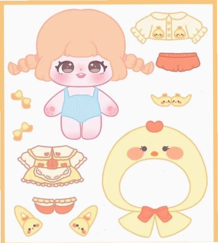 Búp bê giấy anime phong cách Yeppug