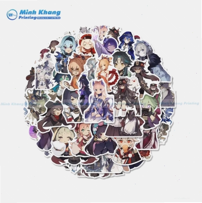 Các mẫu sticker anime chibi dễ thương
