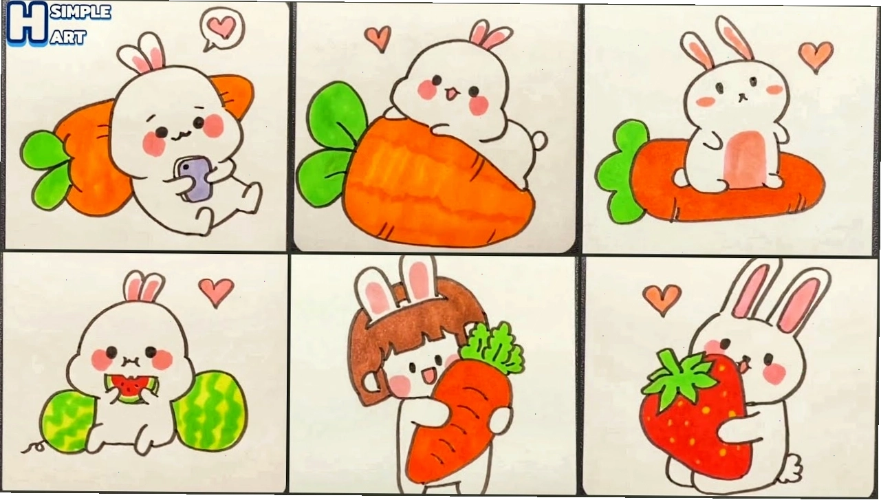 Cách Vẽ Thỏ Chibi Đơn Giản và Dễ Thương Nhất