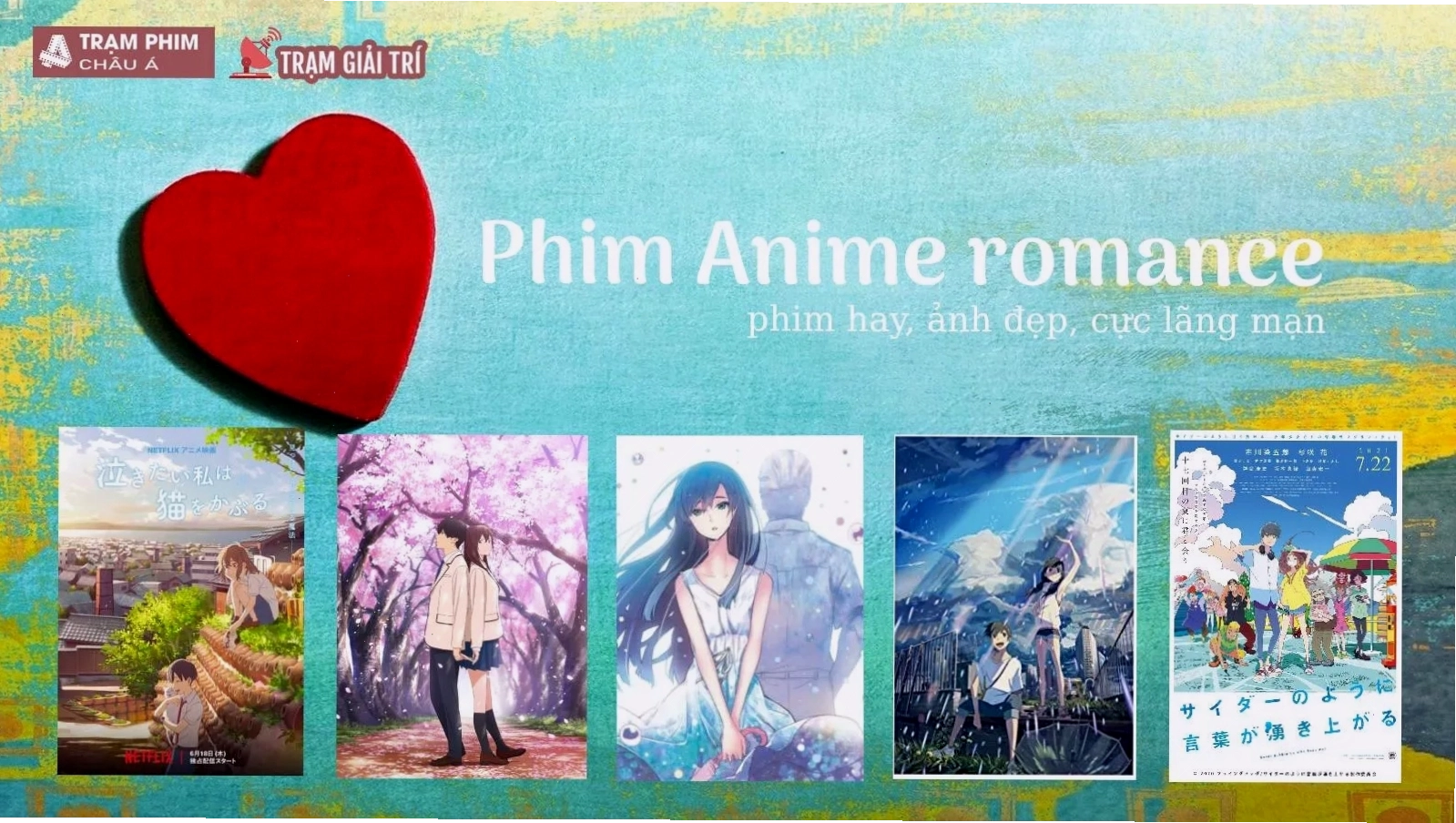 Cảnh lãng mạn trong một bộ anime romance
