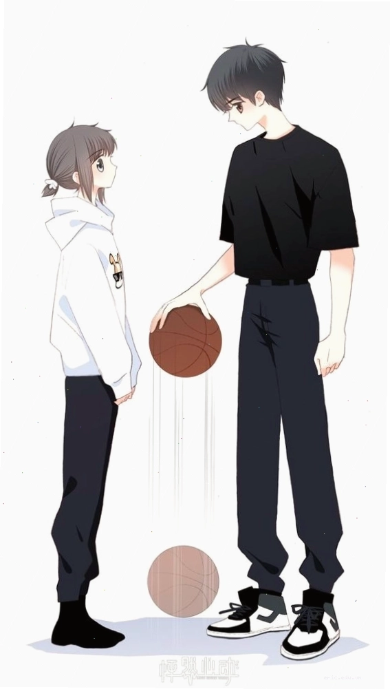 Cặp đôi anime nam nữ dễ thương, với biểu cảm trong sáng và đáng yêu