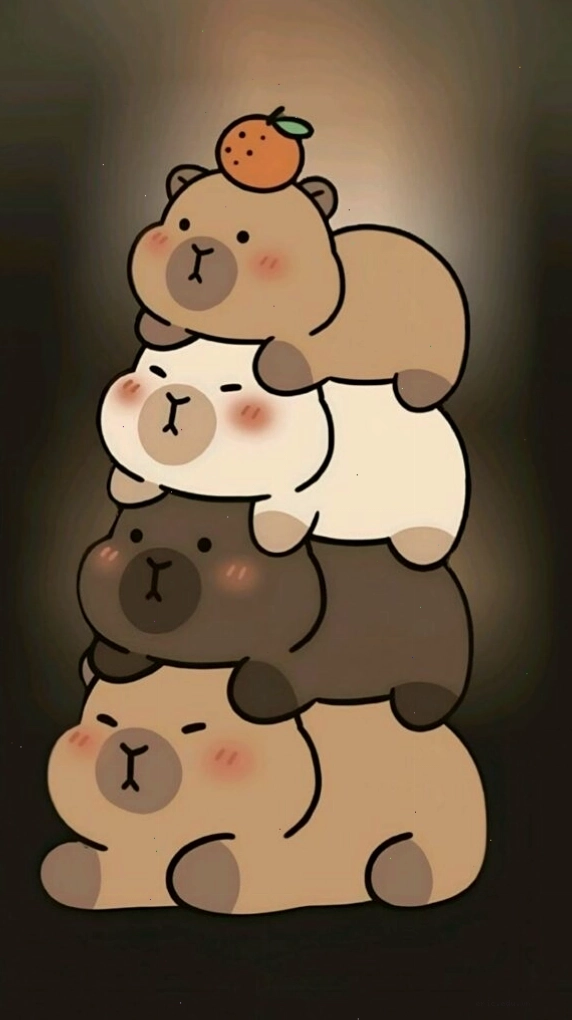 Capybara chồng chất lên nhau tạo hình ảnh ấm cúng