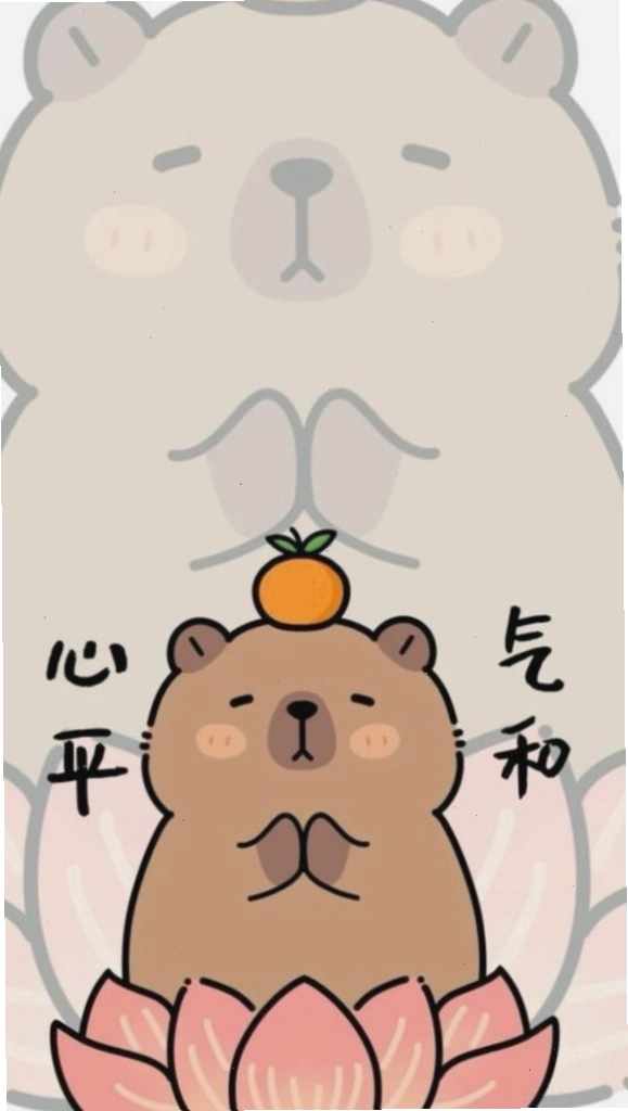 Capybara ngồi thiền, biểu cảm giác ngộ sự vô tri