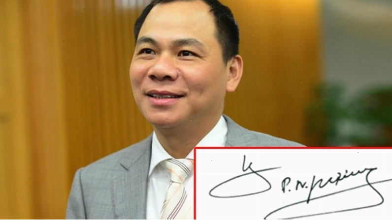 Chữ ký mệnh Thổ của ông Phạm Nhật Vượng thể hiện sự vững chắc