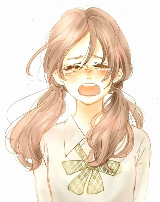 Cô gái anime ôm mặt khóc đau đớn, thể hiện nỗi buồn sâu sắc