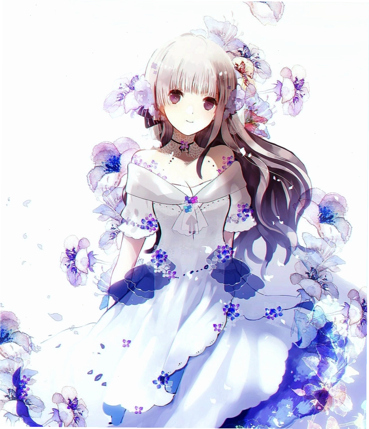 Cô gái anime trong trang phục hầu gái duyên dáng