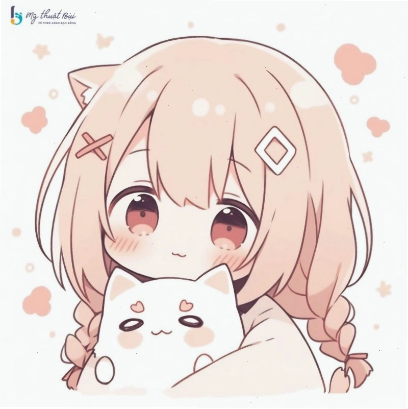 Cô gái chibi dễ thương với đôi cánh thiên thần