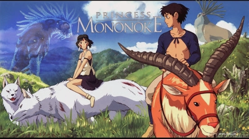 Công chúa San cưỡi sói trong phim Princess Mononoke
