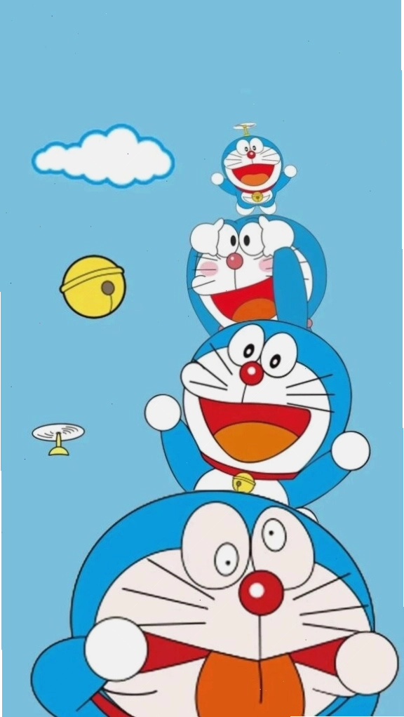 Doremon và Nobita chibi tình bạn vĩnh cửu trên hình nền máy tính