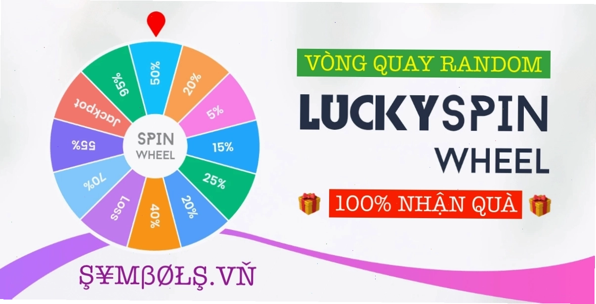 Giao diện vòng quay may mắn với nhiều ô quà tặng
