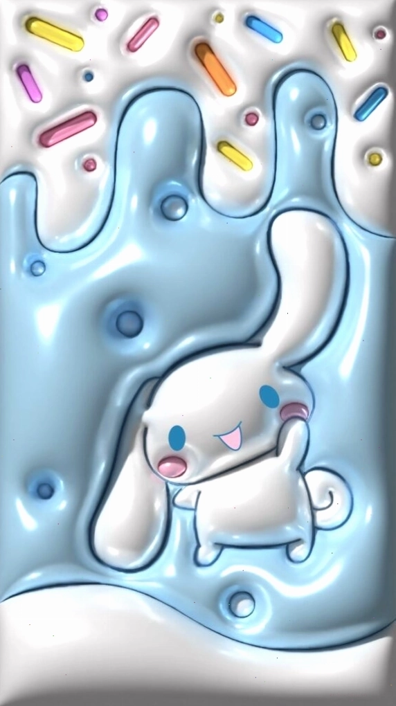 Hiệu ứng nước xanh bóng bẩy tạo nên hình ảnh Cinnamoroll đáng yêu