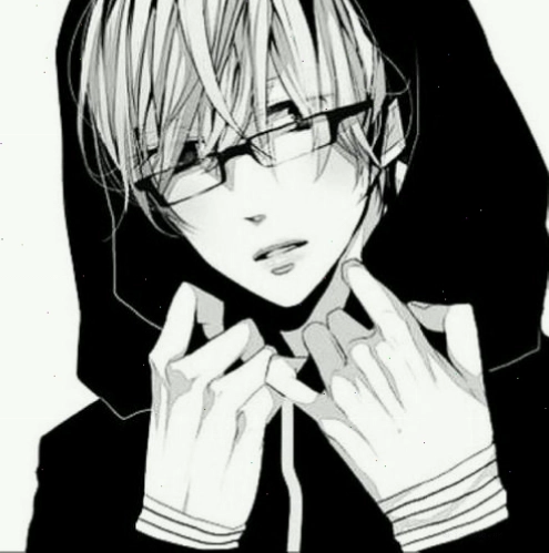 Hình ảnh Anime boy đen trắng lạnh lùng đẹp trai nhất với mái tóc bồng bềnh