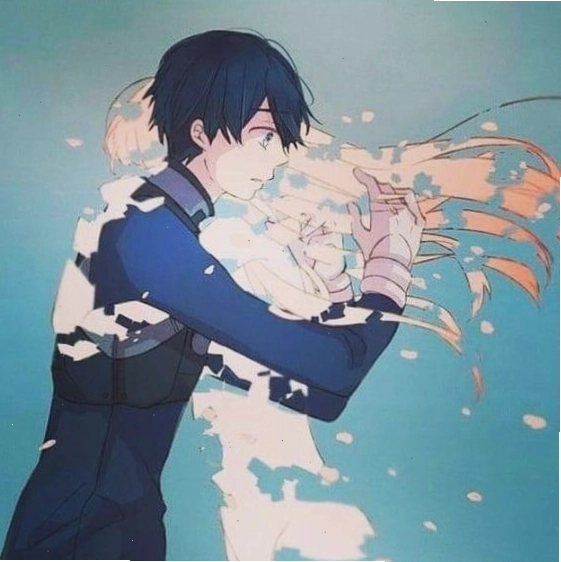 Hình ảnh anime cặp đôi buồn, chia sẻ nỗi lòng