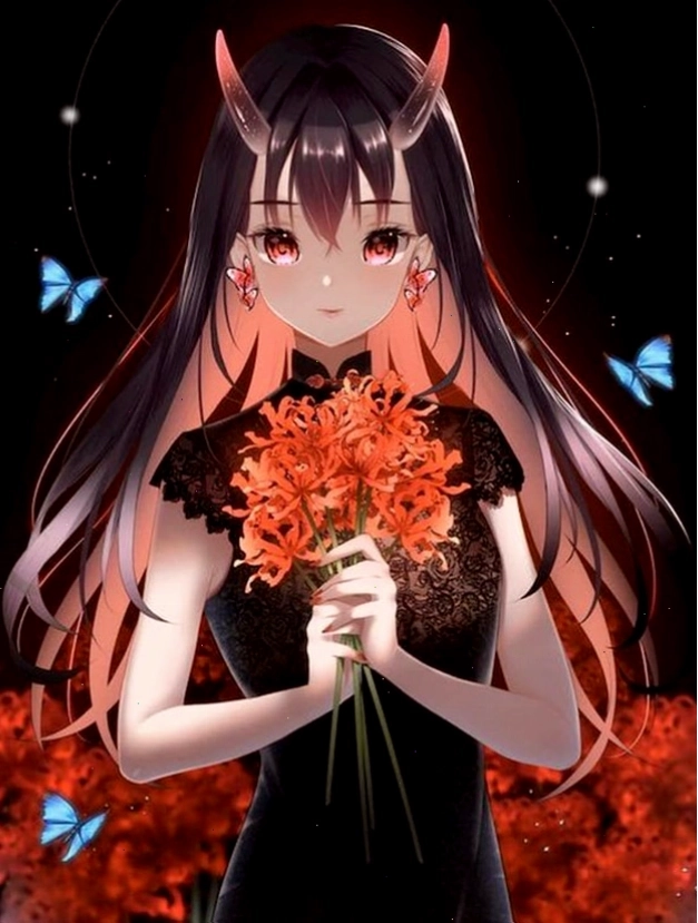 Hình ảnh anime hoa bỉ ngạn đỏ tượng trưng cho hồi ức đau thương