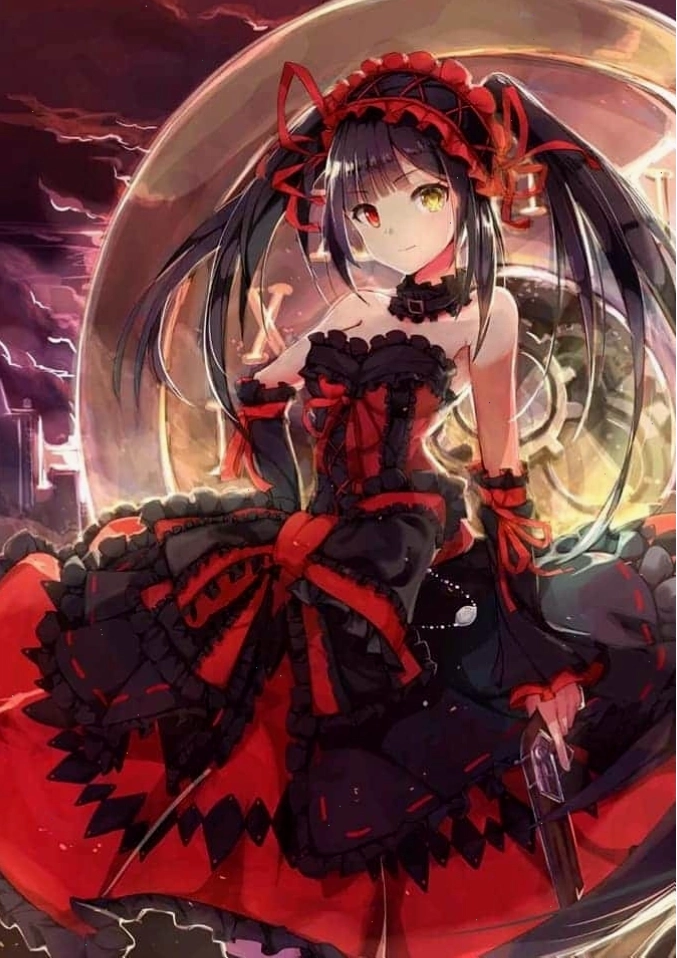 Hình ảnh anime nữ ngầu với ánh mắt đầy suy tư