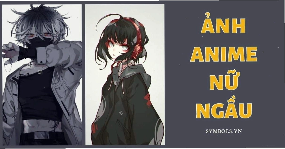 Hình ảnh anime nữ ngầu với đôi mắt sắc lạnh và trang phục ấn tượng