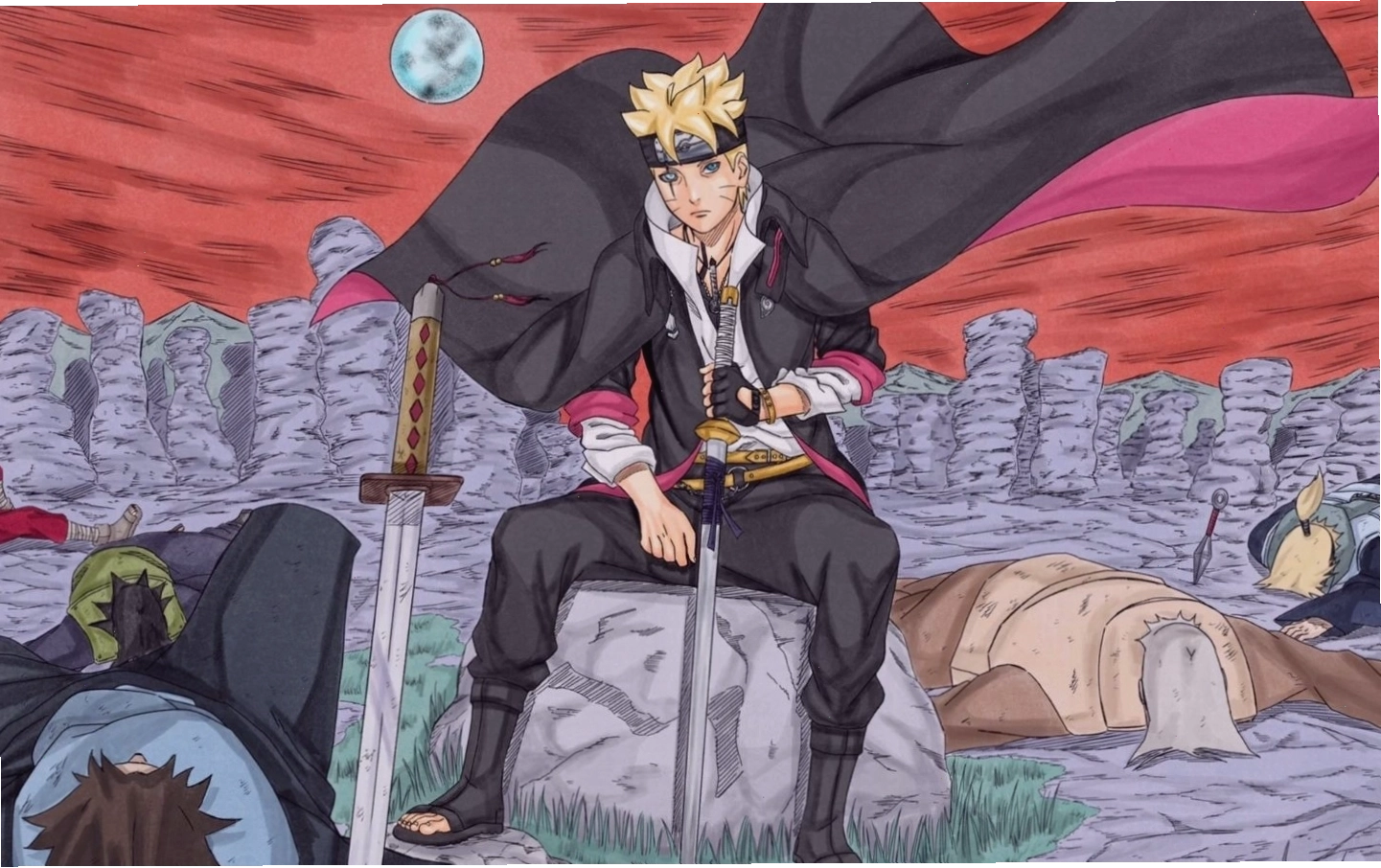 Hình ảnh Boruto lạnh lùng tiêu diệt kẻ săn đuổi