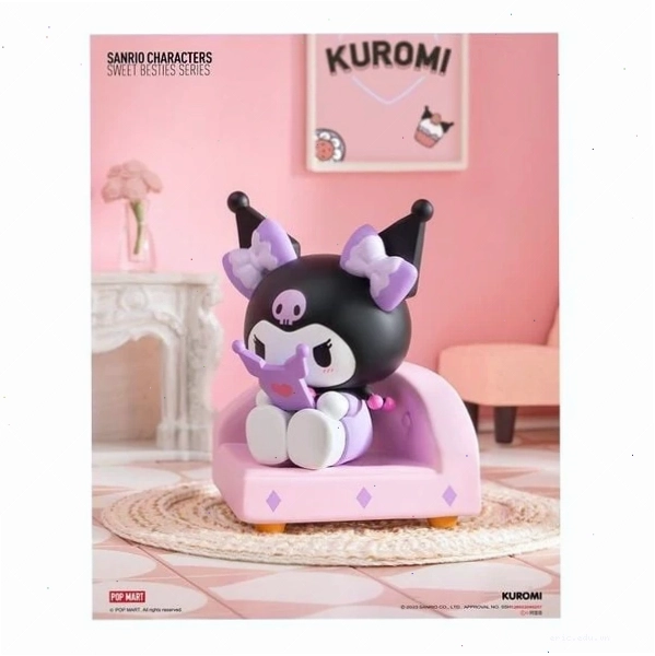 Hình ảnh Kuromi anime cô thỏ tím đội mũ trùm đầu