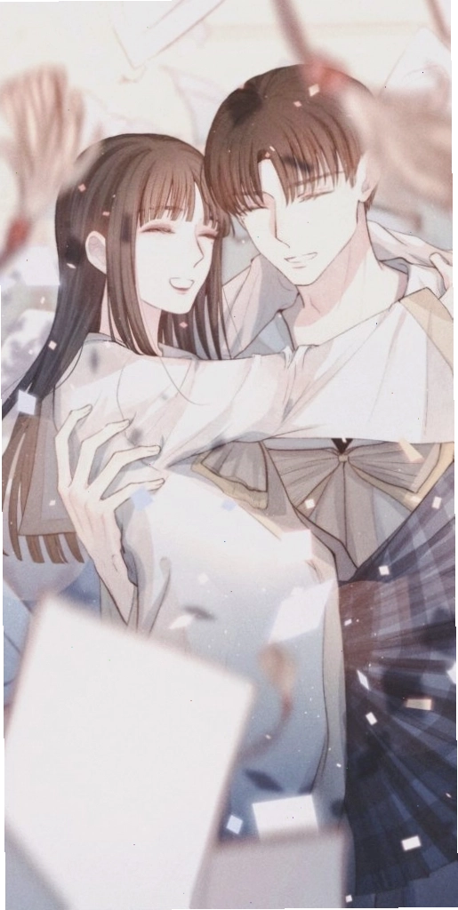 Hình cặp đôi anime dễ thương, ôm nhau tình cảm