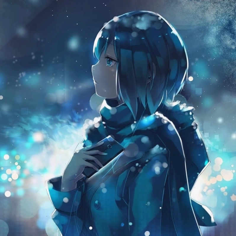 Hình đại diện anime chibi cô gái buồn với ánh mắt xa xăm