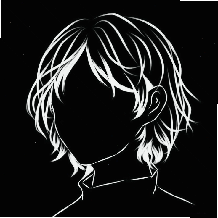 Hình đại diện trắng đen anime thể hiện cá tính độc đáo