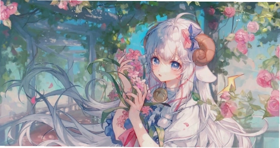 Hình nền 3D cô gái anime mặc đồng phục học sinh, vui vẻ cười đùa