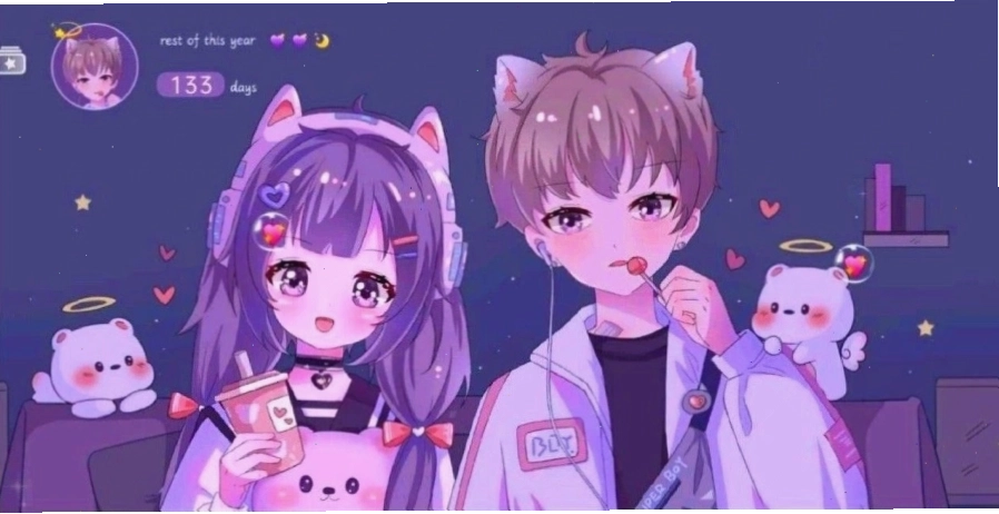 Hình nền 3D cô gái anime ngồi trên cây đàn piano, biểu cảm suy tư