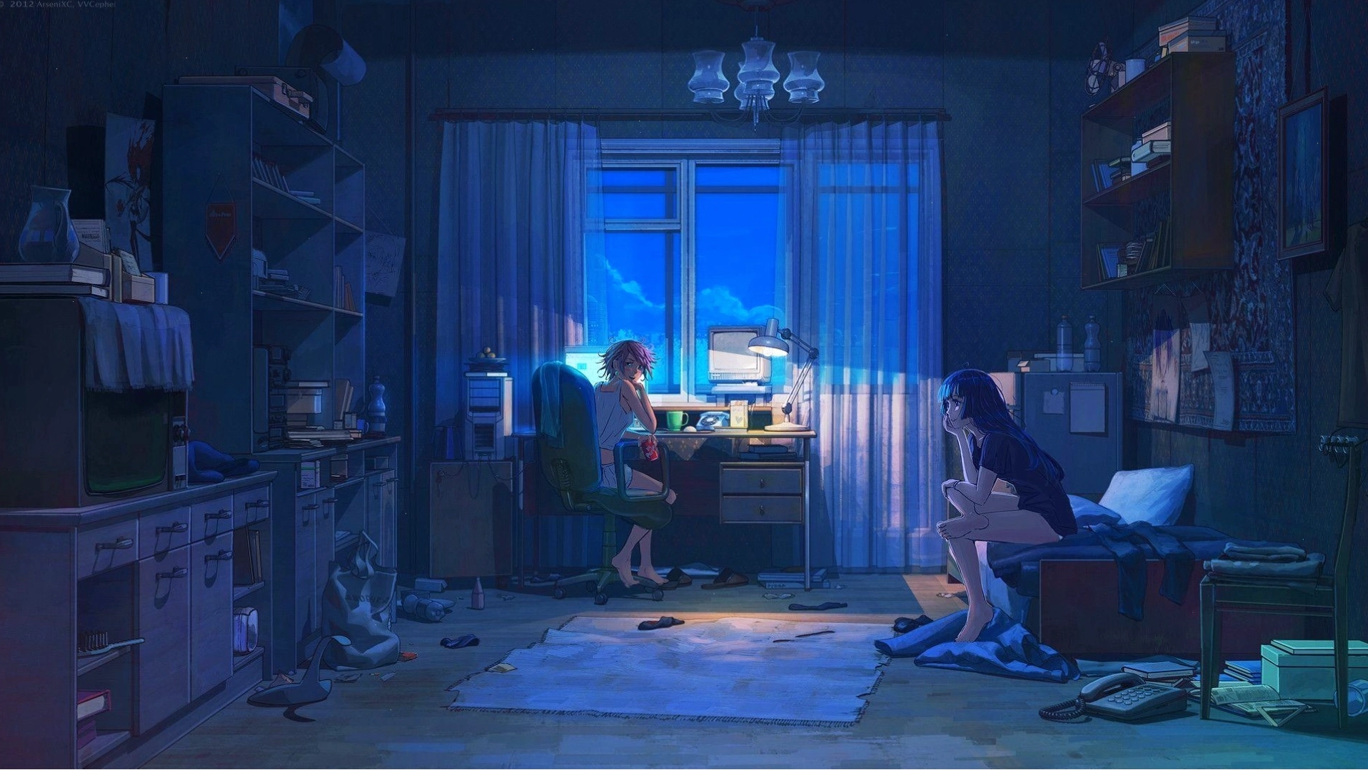 Hình nền anime 4K phong cách lo-fi