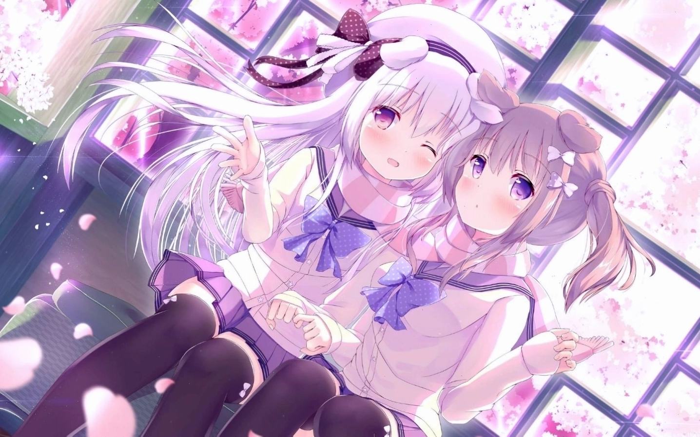 Hình nền anime cute đáng yêu với cảnh vật thiên nhiên tươi sáng