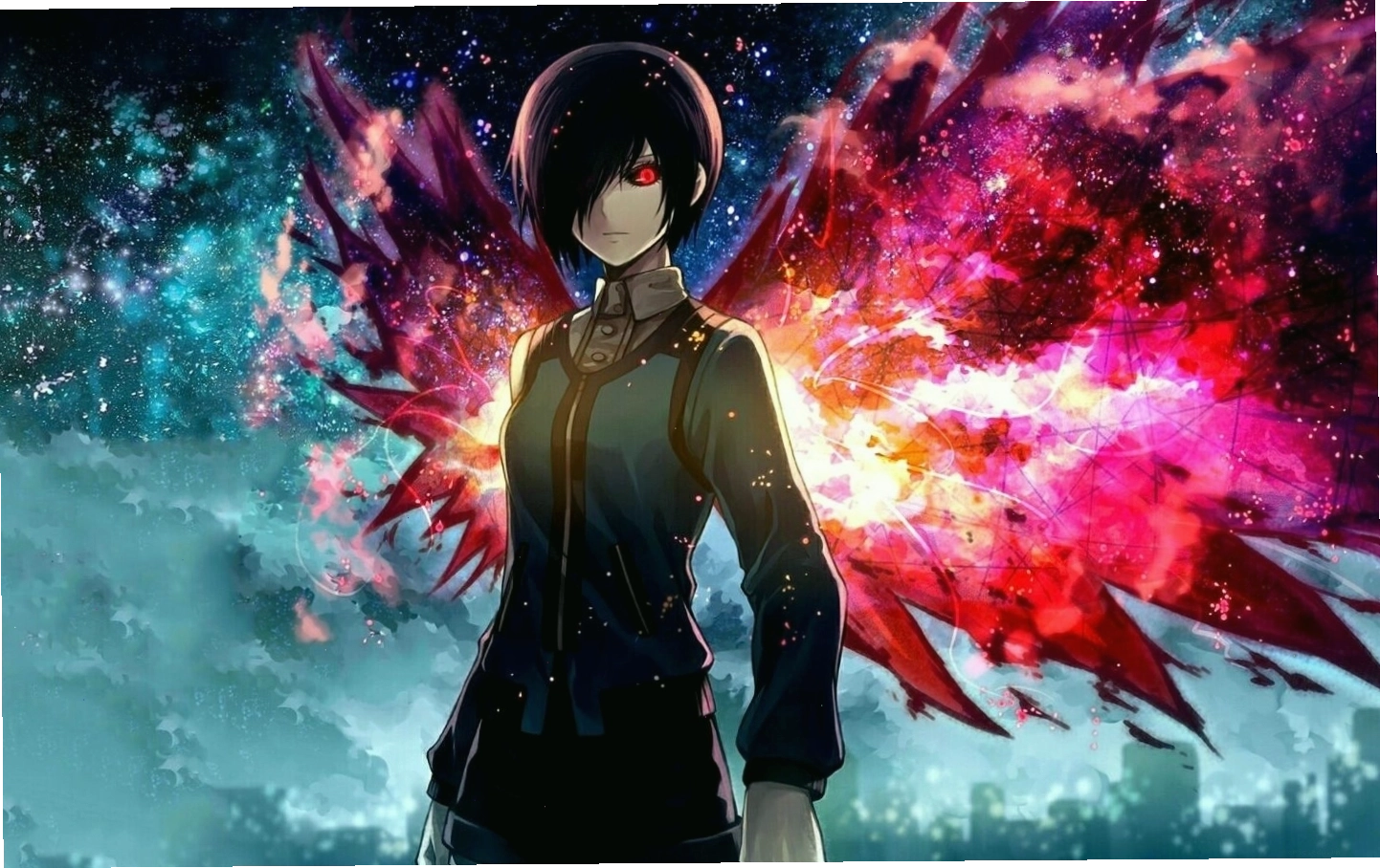 Hình nền anime nam quyền lực trong trang phục chiến đấu