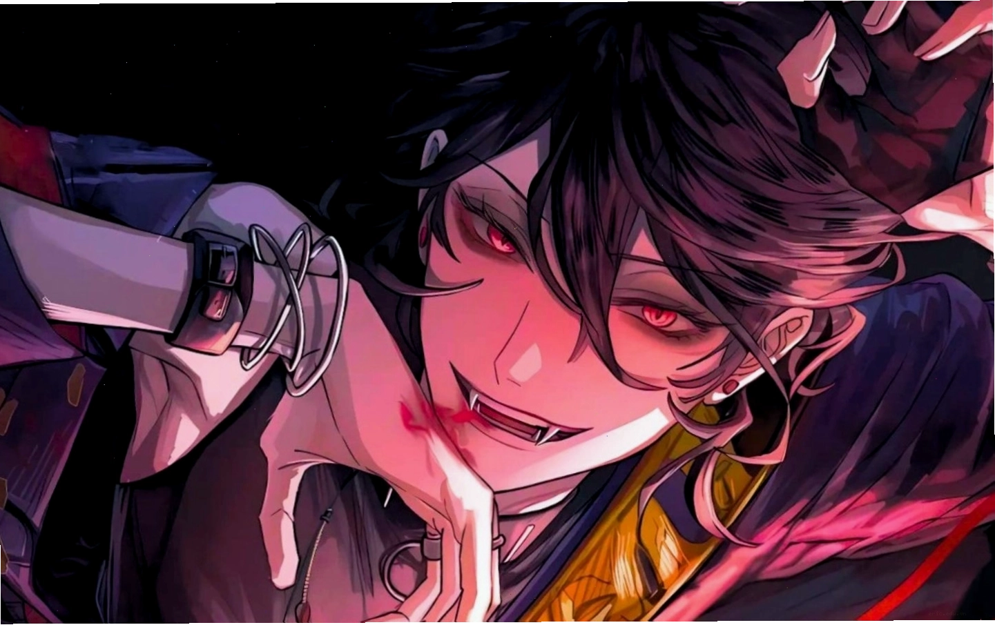 Hình nền anime nhân vật phản diện với phong thái nguy hiểm
