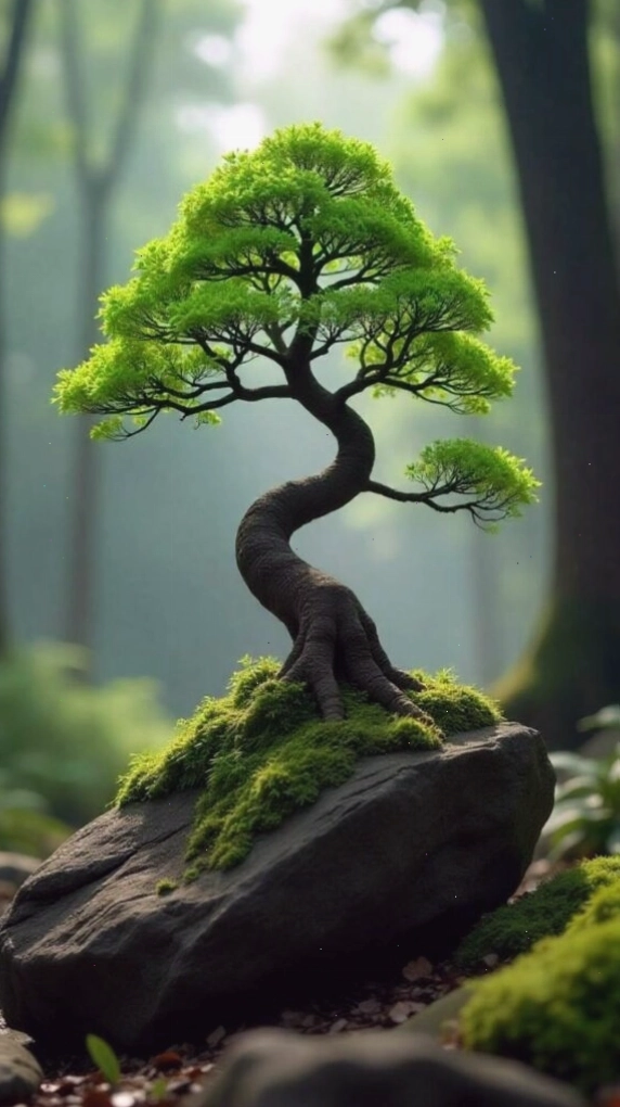 Hình nền cây bonsai đẹp và xanh tốt cho người mệnh Mộc