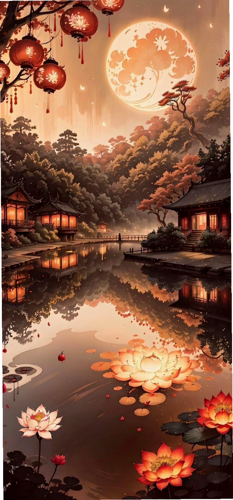 Hình nền điện thoại anime phong cách cổ trang