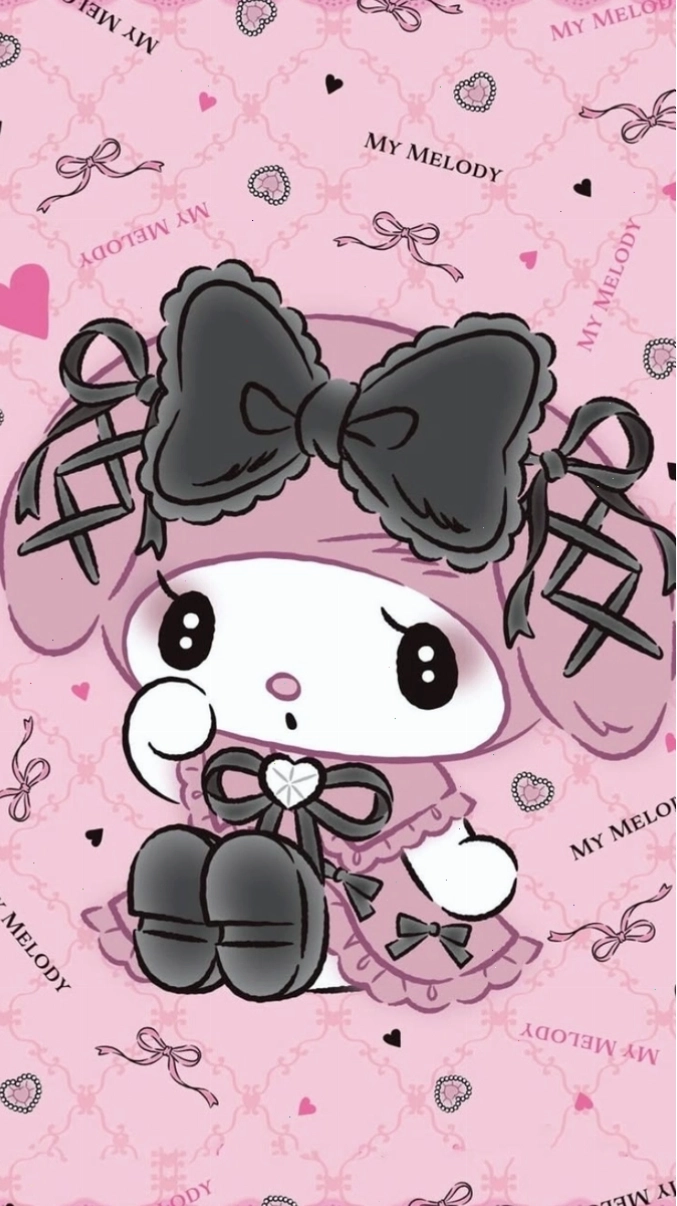 Hình nền Hello Kitty màu hồng đơn giản và tinh tế